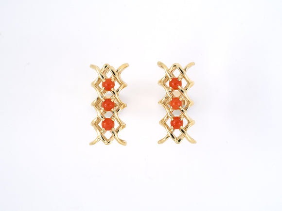 31128 - Gold Coral Cuff Links