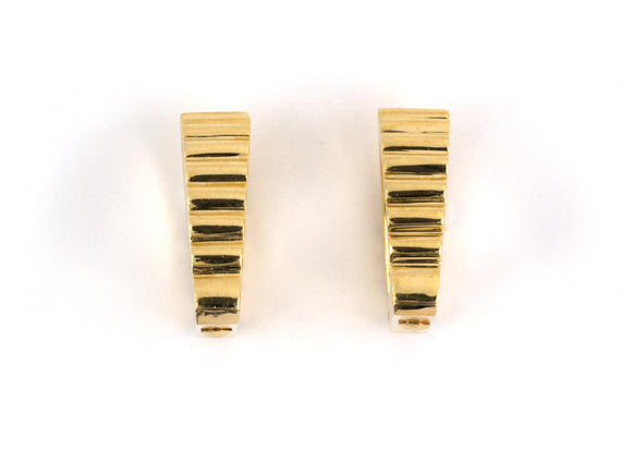 31176 - Gold Corrugated Cuff Links