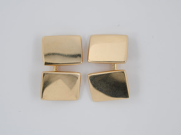 31180 - SOLD - Circa 1950s Cartier Larter Gold Engraveable Cuff Links
