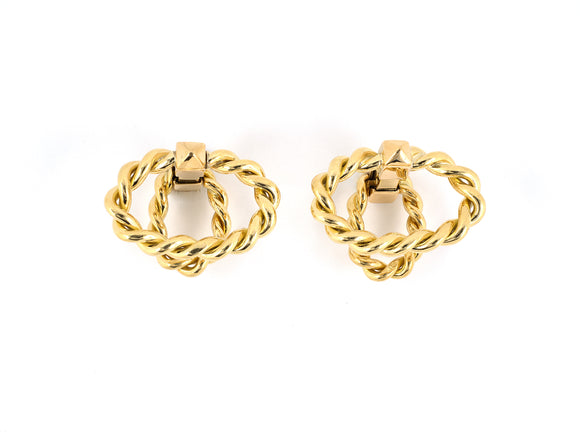 31222 - Gold Rope Lasso Cuff Links
