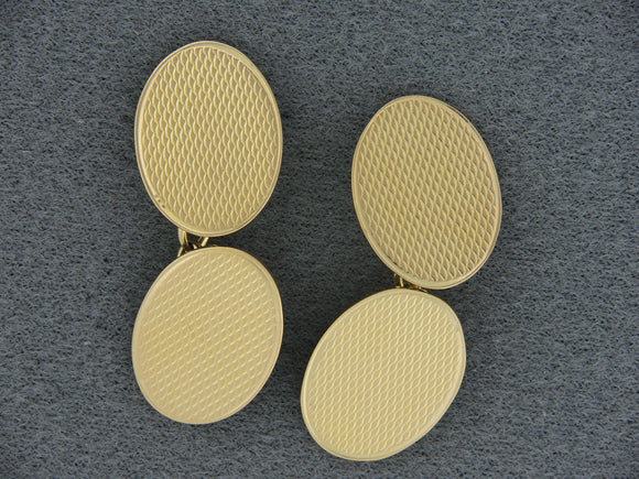 31239 - Gold Oval Cuff Links
