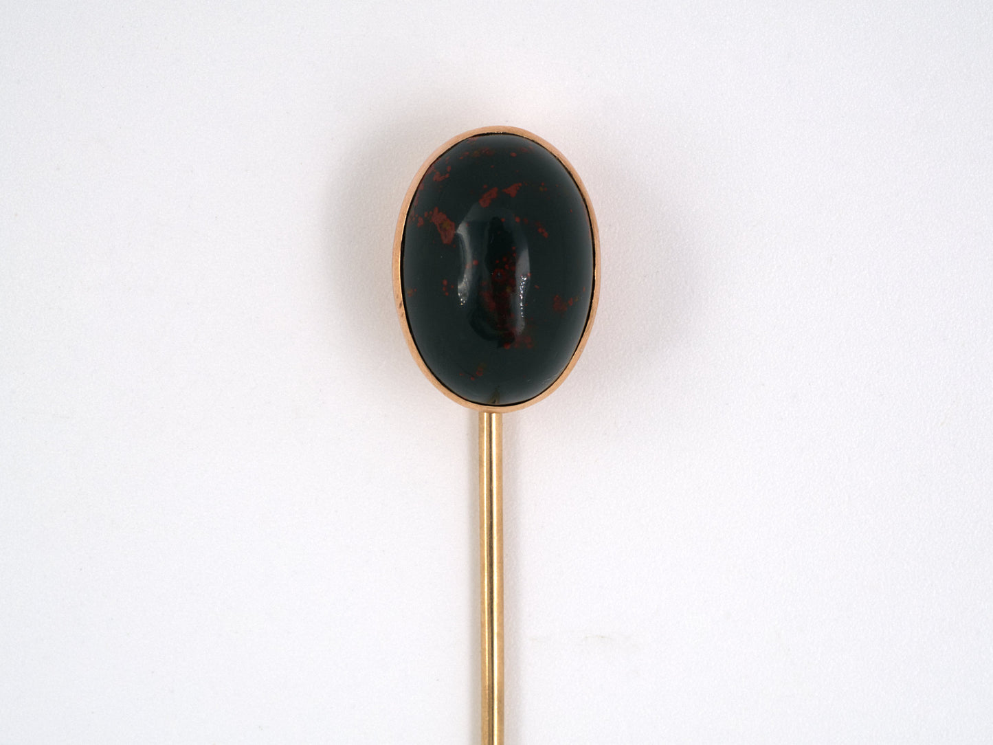 31281 - SOLD - Victorian Gold Bloodstone Stick Pin