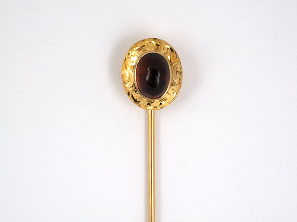 31283 - Victorian Gold Citrine Stick Pin