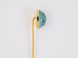 31309 - SOLD - Victorian Gold Oval Turquoise Stick Pin