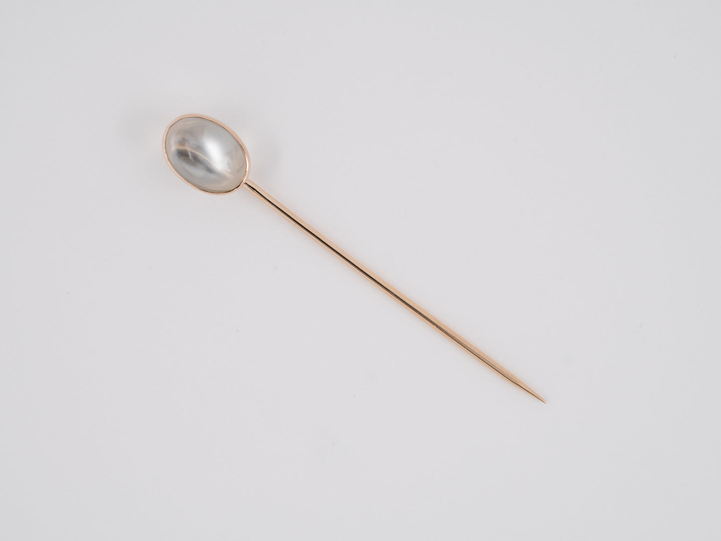 31311 - SOLD - Victorian Gold Moonstone Stick Pin