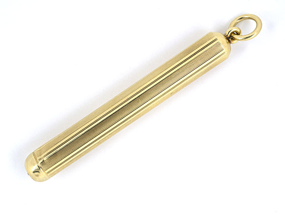 33549 - Art Deco Gold Retractable Pencil Pendant