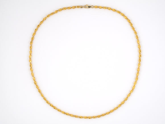 43133 - Gold Rope Box Link Chain Necklace