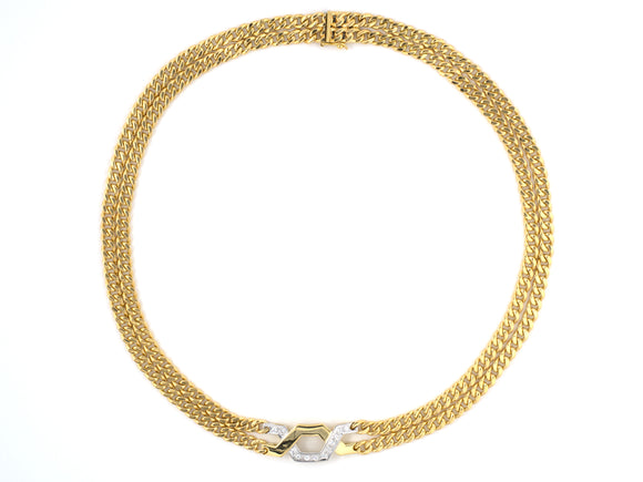 43164 - Cira 1980 Gucci Gold Diamond Necklace