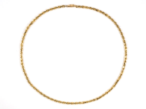 43418 - Gold Twist Rope Chain Necklace