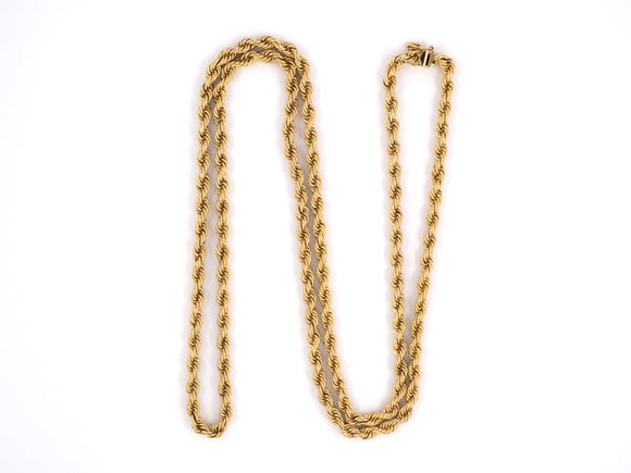 43442 - Gold Twisted Rope Chain Necklace