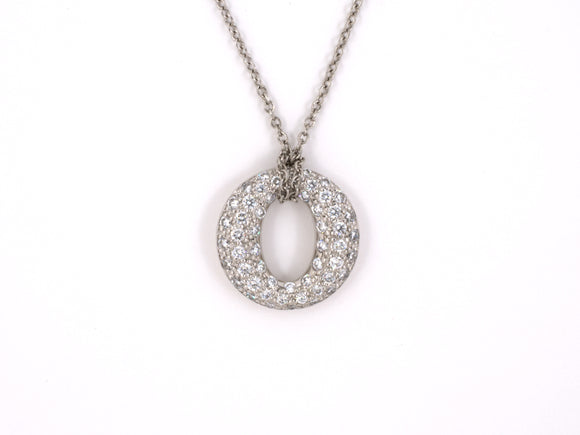43620 - Peretti Tiffany Sevillana Platinum Diamond Pendant Necklace