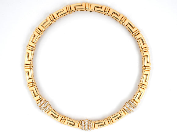 43954 - SOLD - Bulgari Gold Diamond Choker Necklace