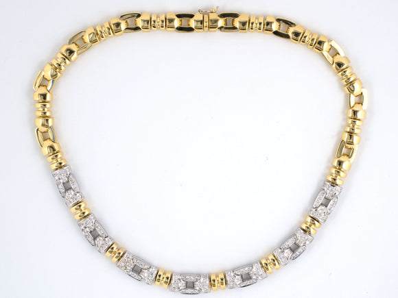 45014 - Circa 1980 Tiffany Gold Diamond Necklace