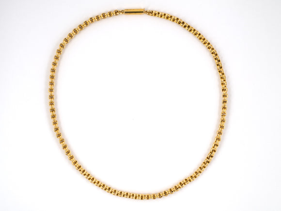 45139 - SOLD - Victorian English Gold Double Link Necklace
