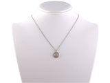45420 - Platinum Diamond Merry Widow Solitaire Pendant Necklace