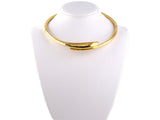45445 - Lalaounis Gold Hammered Tapered Hinged By Pass Necklace