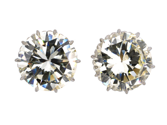 50527 - Platinum Diamond Filigree Basket Stud Earrings