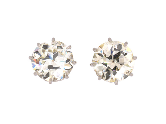 51258 - Platinum Gold 7CT Diamond Filigree Stud Earrings
