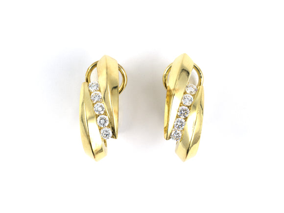 52954 - Honora Gold Diamond Twist Earrings