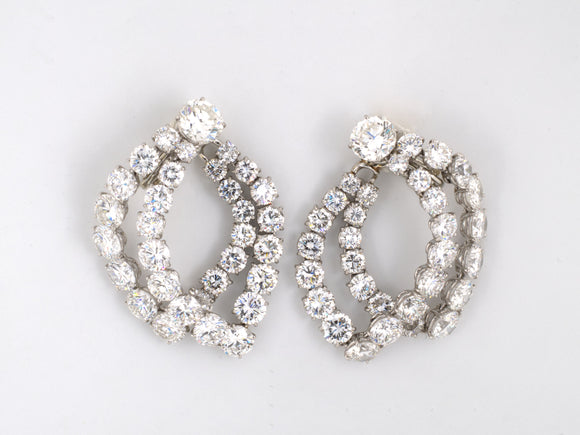 53061 - SOLD - Circa 1966 Winston Platinum GIA Diamond Earrings