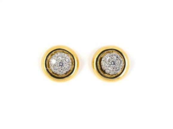 53084 - Tiffany Platinum Diamond Ball Stud Earrings