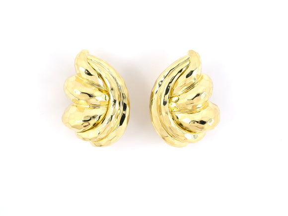 54063 - Dunay Gold Faceted Swirl Earrings