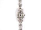 60890 - Circa 1950s Sellita Gold Diamond Square Cluster Watch