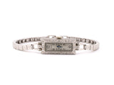 60995 - Circa 1950 Emerson Platinum Diamond Rectangle Watch