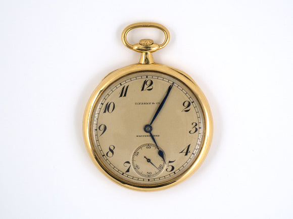61175 - Circa 1915 Tiffany Patek Philippe Gold Pocket Watch