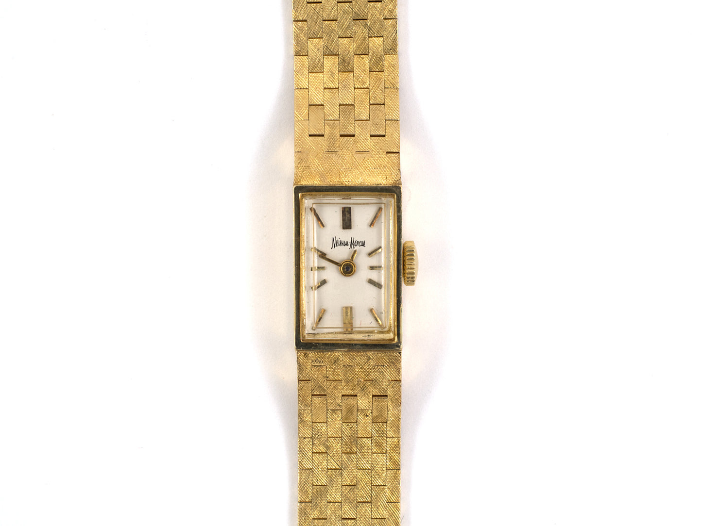 61238 - SOLD - Circa 1960 Neiman Marcus Concord Gold Rectangle Mesh Watch
