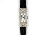 61294 - Art Deco Audiguet Platinum Diamond Rectangle Watch