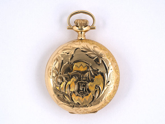61304 - Circa 1907 Gold Waltham Hunting Case Pendant Pocket Watch
