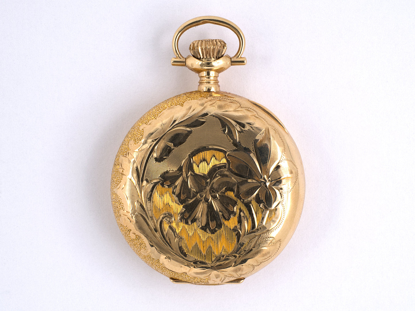 61304 - SOLD - Circa 1907 Gold Waltham Hunting Case Pendant Pocket Watch