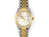 61374 - SOLD - Circa 1985 Rolex Stainless Steel Gold Datejust Watch
