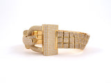 61386 - Circa 2007 Van Cleef & Arpels Cadenas Swiss Gold Diamond Padlock Buckle Clasp Quartz Watch