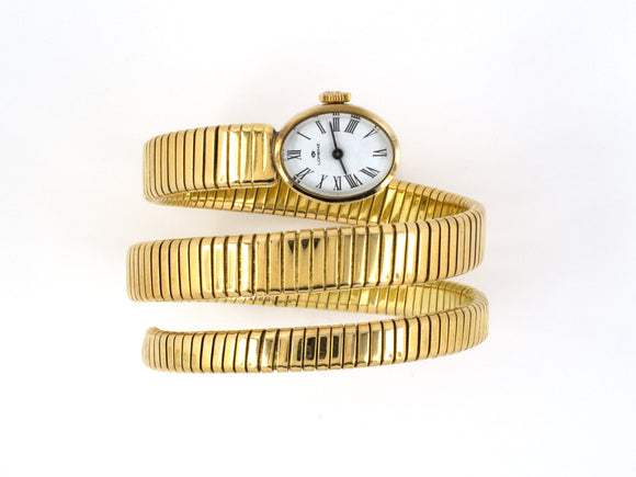 67780 - Circa 1950 Lorenz Gold Flexible Snake Watch