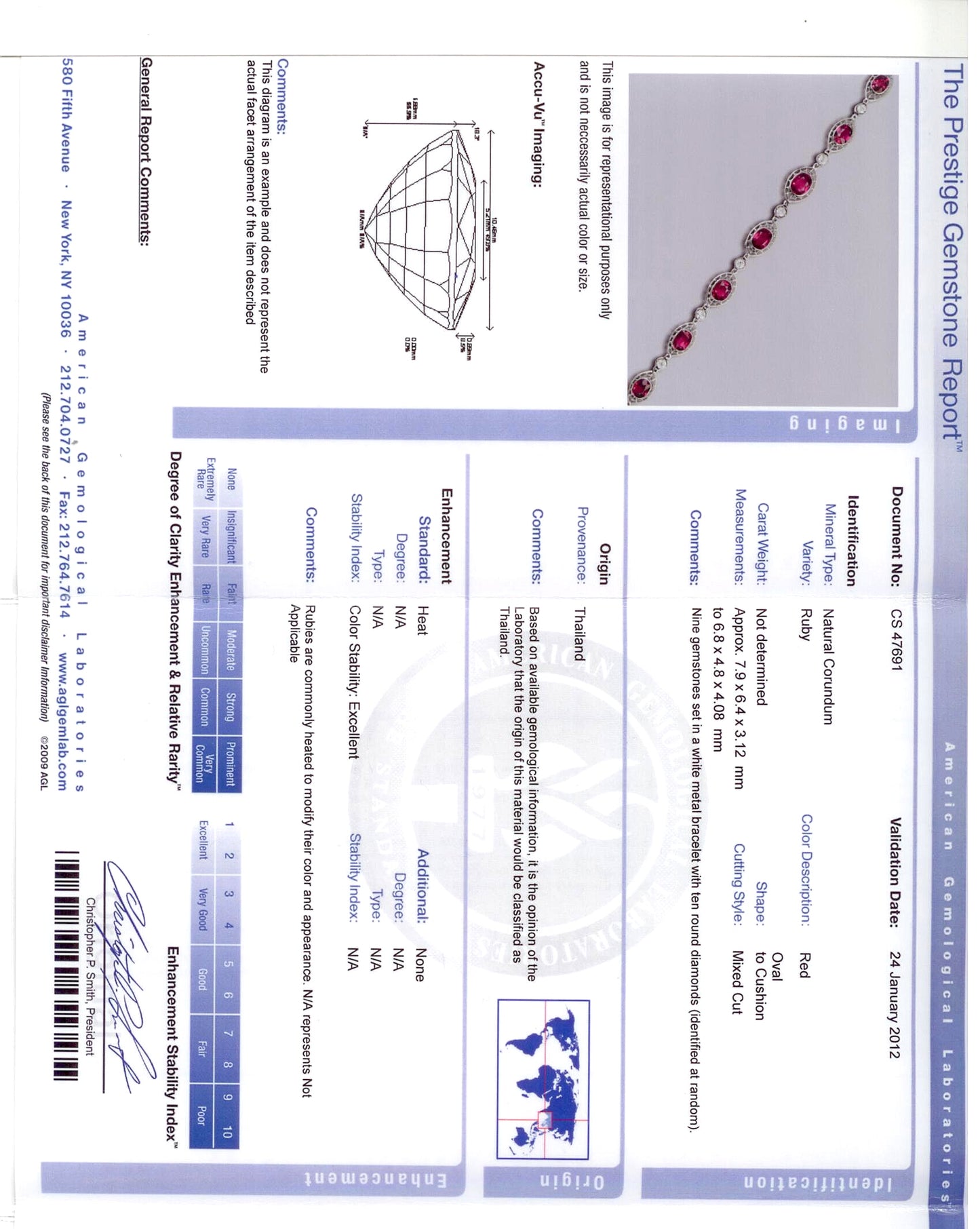 71667 - SOLD - Art Deco Platinum AGL Ruby Diamond Filigree Bracelet