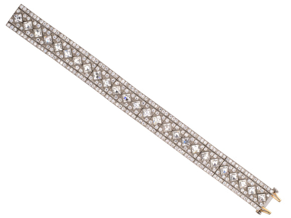 72097 - Art Deco Tiffany  Platinum Diamond Bracelet