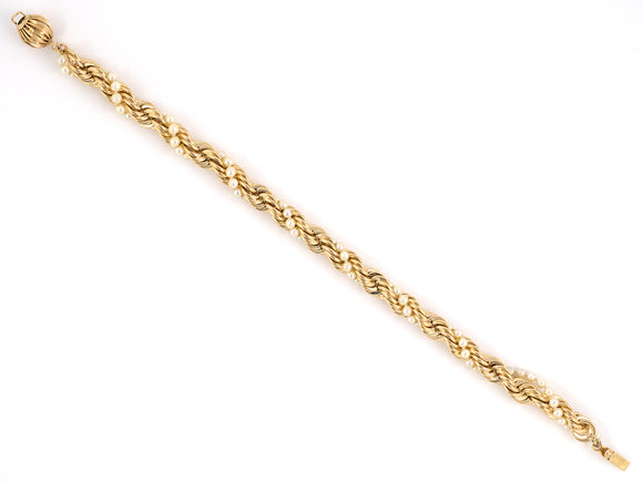 72162 - Gold Akoya Pearl Rope Bracelet