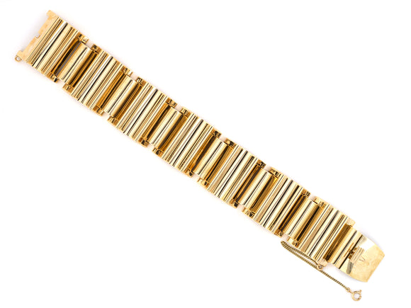 72868 - SOLD - Retro Gold Hollow Bracelet