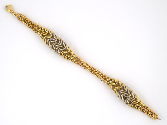 73093 - Carvin French Gold Woven Link Bracelet