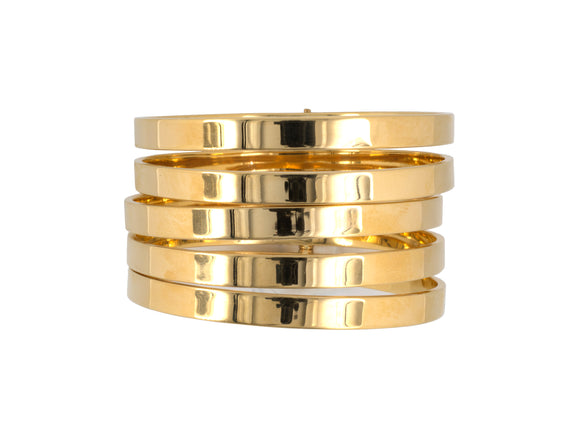 73220 - Gucci Gold 5-Piece Stacking Bangle Bracelet