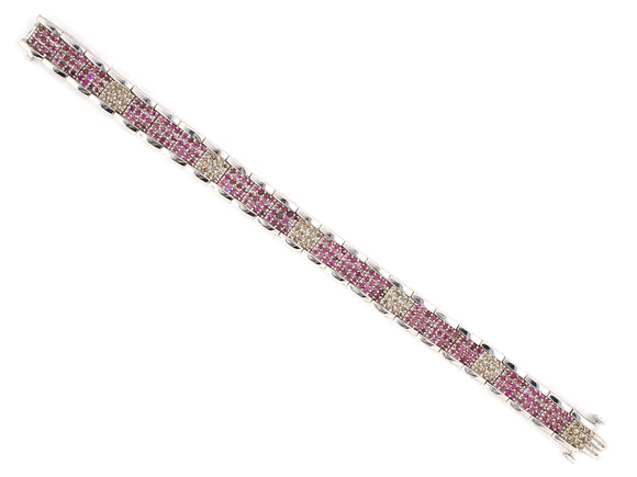 73249 - Gold Tourmaline Diamond Line Bracelet