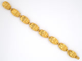 73303 - SOLD - Gold Engraved Scarab Link Bracelet
