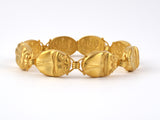 73303 - SOLD - Gold Engraved Scarab Link Bracelet