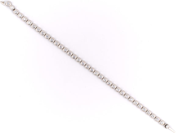 73352 - SOLD - Circa 2001 Tiffany Platinum Diamond Tennis Bracelet