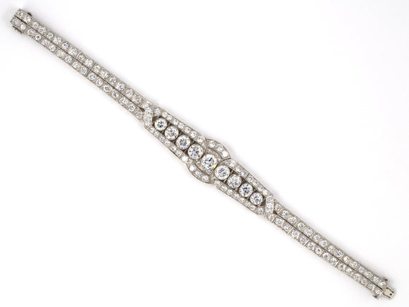73392 - Art Deco Platinum Diamond Airline Bracelet