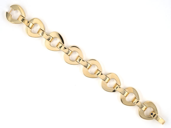 73593 - Circa 1950 Tiffany Gold Sapphire Link Bracelet
