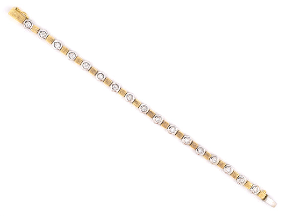 73630 - Gold Diamond Bar Link Bracelet