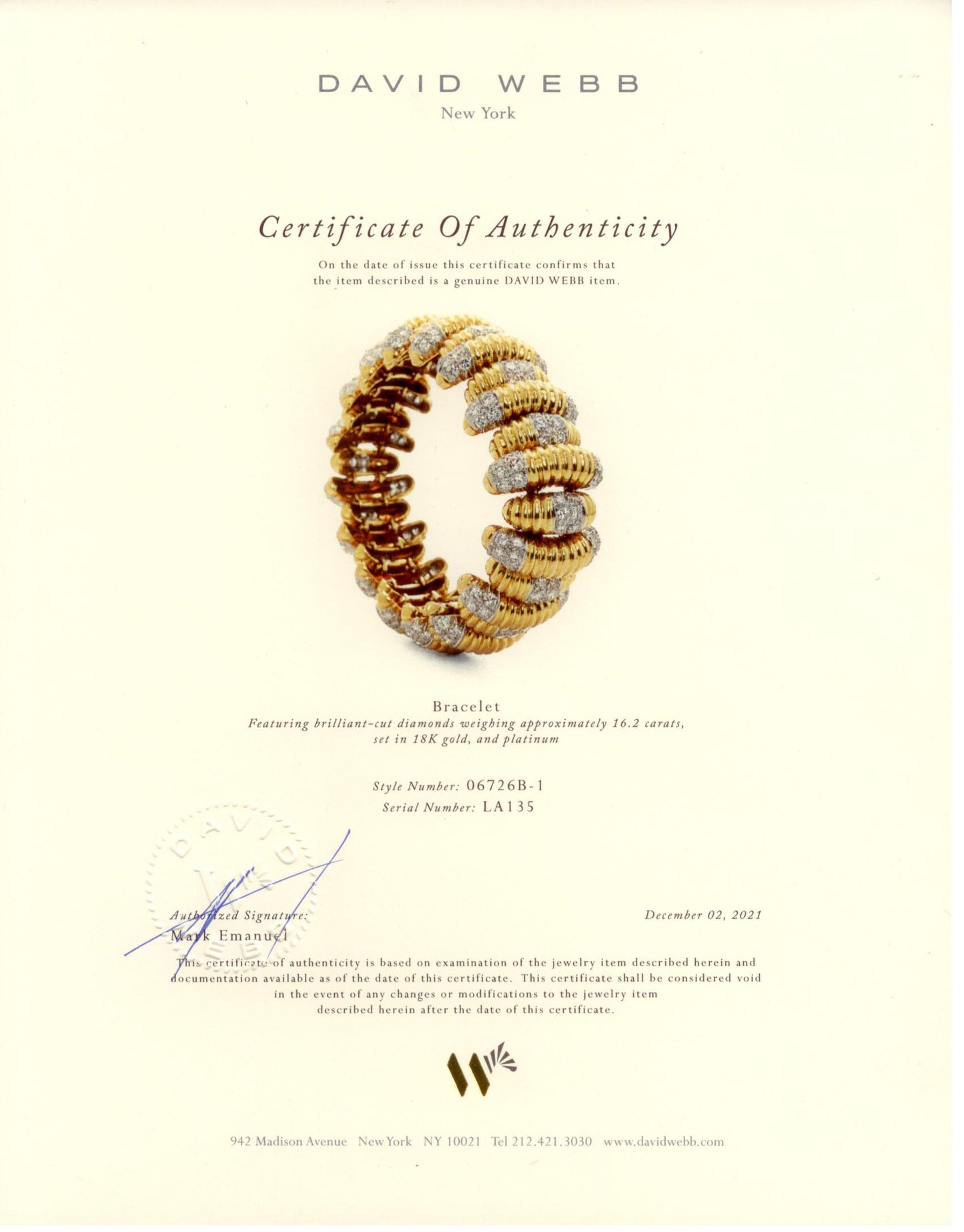 73668 - SOLD - Webb Gold Platinum Diamond Alternating Link Bracelet